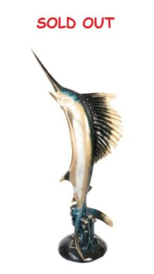 40 Inch High Artistic Leaping Sailfish Statue