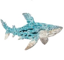 20 Inches Long Aqua Coral-Look Shark