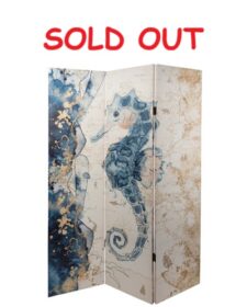 Jellyfish and Seahorse Canvas Screen