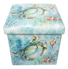 14 Inches High x 14 Inches Wide x 14 Inches Deep Aqua Crab Storage Box