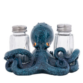 6 Inches Wide Blue Octopus Salt & Pepper Set