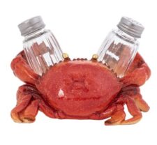 6 1/2 Inches Wide Red Crab Salt & Pepper Set