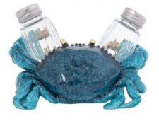 6 1/2 Inches Wide Blue Crab Salt & Pepper Set