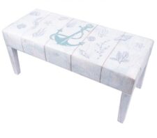 18 Inches High x 39 Inches Wide x 16 Inches Deep Aqua Anchor Bench