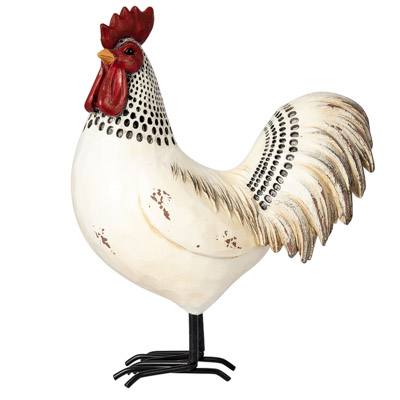 10 1/4 Inches High Stylized Rooster Figurine