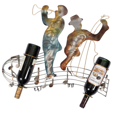 24 Inches H x 20 Inches W Wall Jazz Music Wine Holder