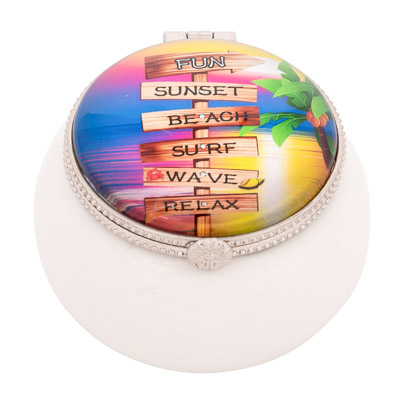 Beach Signs Trinket Box