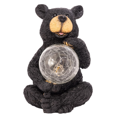 8 1/2 Inches High Bear Solar Light Figurine
