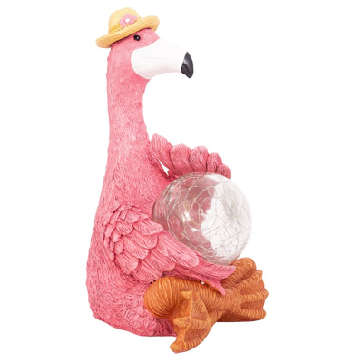 9 3/4 Inches High Flamingo Solar Light Figurine