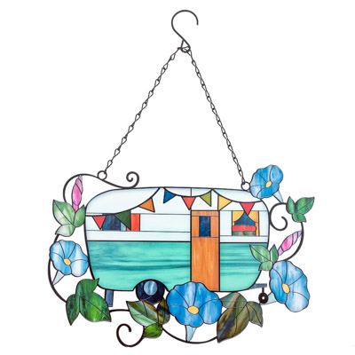 12 1/4 Inches Wide x 9 Inches High Metal Retro Trailer Suncatcher