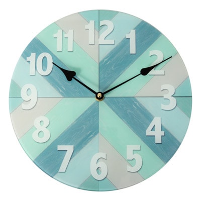 11 3/4 Inches Wide Glass Bicycle Wall Clock