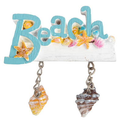 Beach Magnet with Shell Charms
