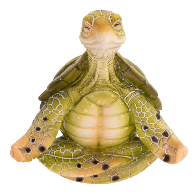 6 1/2 Inches High Lotus Position Yoga Turtle Figurine