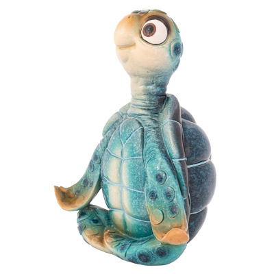 6 Inches High Big-Eyed Yoga Turtle Figurine