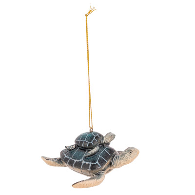 Blue Sea Turtles Hanging Ornament