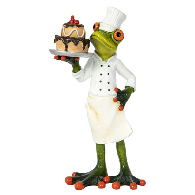 7 1/2 Inches High Frog Bakery Chef Figurine