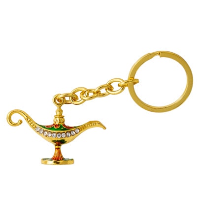 Green Colored Aladdin's Lamp Key Ring