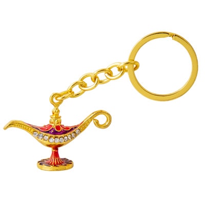 Red Colored Aladdin's Lamp Key Ring