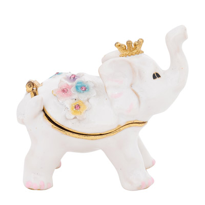 2 1/2 Inches High Baby Elephant Trinket Box