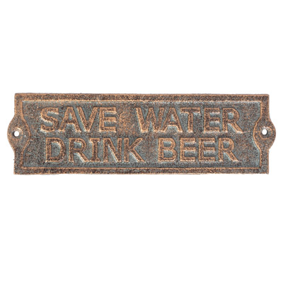 Save Water Drink Beer Plaque