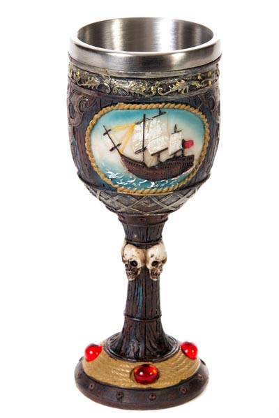 Pirate and Ship Goblet