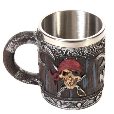 4 Inches High Pirate Skull Tankard
