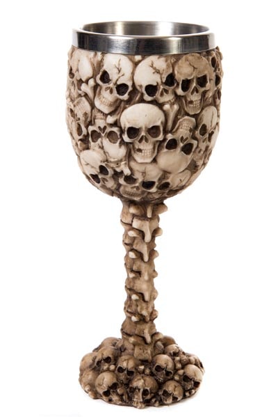 7 1/2 Inches High Skulls Goblet