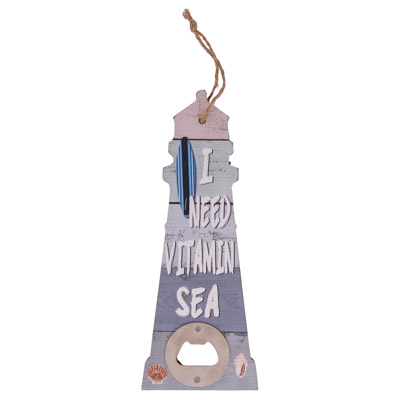 Wood Lighthouse Vitamin Sea Bottle Opener