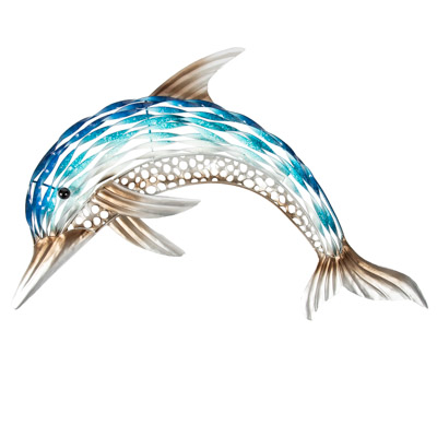 20 Inches High Decorative Metal Wall Dolphin