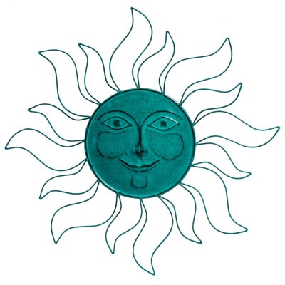 30 Inches Wide Verdigris Finish Wall Sun