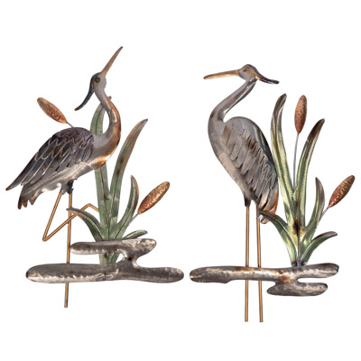 24 Inches High x 23 1/2 Inches Wide Assorted Decorative Heron Wall Hanging