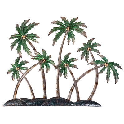 24 3/4 Inches W x 19 Inches H Palm Tree Wall Decor