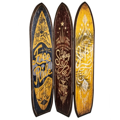 Antique Surfboards Canvas Screen