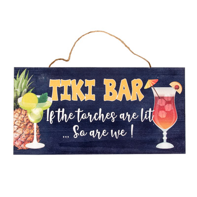 Tiki Torches Lit Sign