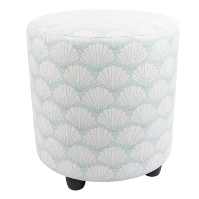 15 3/4 Inches Wide Round Shell Leatherette Stool