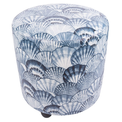 15 3/4 Inches Wide Round Shell Leatherette Stool