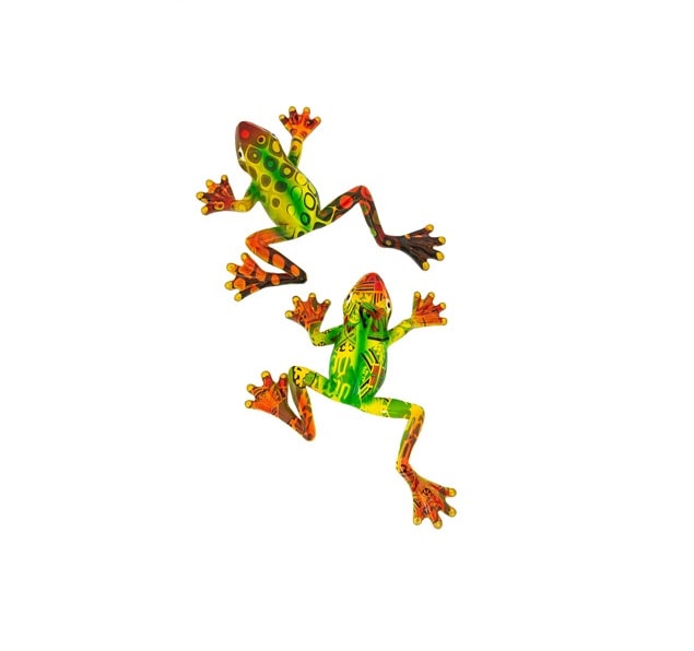 5 Inches Wide Assorted Colorful Patterned Frog Figurine