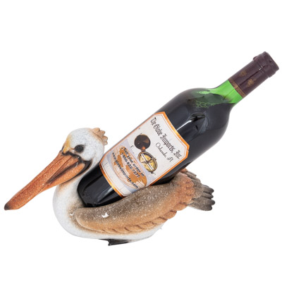 11 3/4 Inches Wide Brown Pelican Wine Bottle Holder