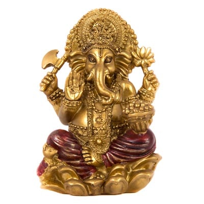 6 Inches High Golden Ganesh
