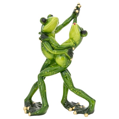 Dancing Frog Couple Figurine