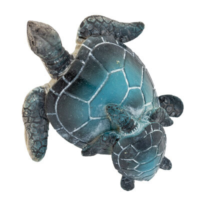 3 Inches Long Blue Mama and Baby Turtle Magnet