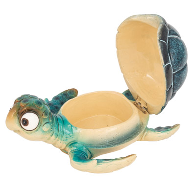 6 1/2 Inches Long Big-Eyed Blue Turtle Dish