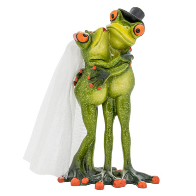 6 1/2 Inches High Bride and Groom Frog Figurine