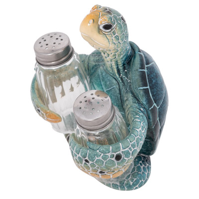 5 3/4 Inches High Blue Turtle Salt & Pepper Set