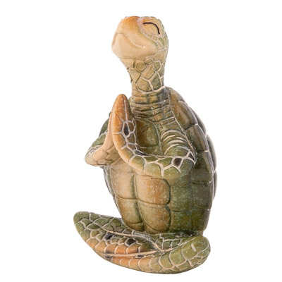 Green Yoga Turtle Figurine