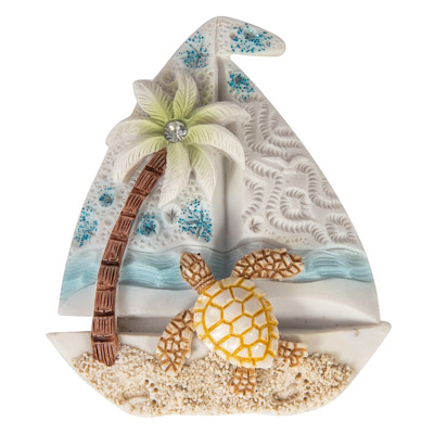 Decorated Sailboat Magnet