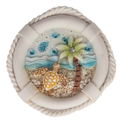 Decorated Life Preserver Magnet