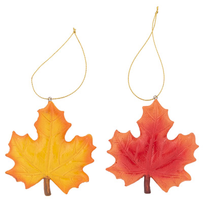 Assorted Autumn Maple Leaf Ornament