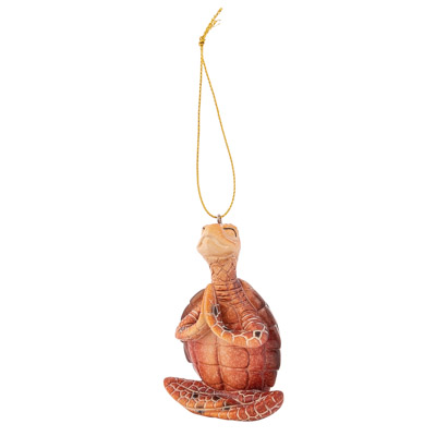 Amber Yoga Turtle Ornament