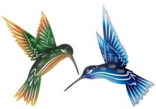 24 Inch High Assorted Powder Coated Laser Cut Metal Hummingbird